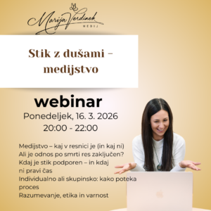 BREZPLAČNI webinar: Stik z dušami - medijstvo